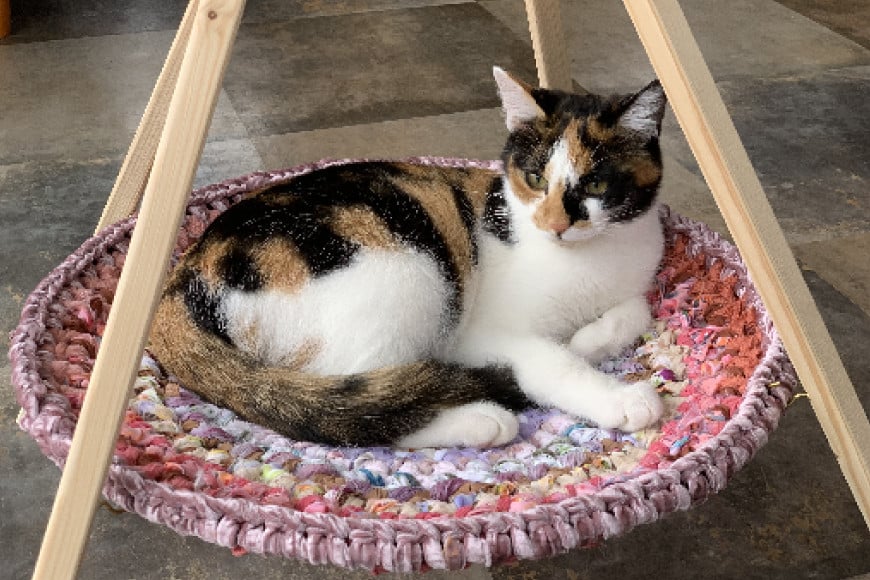 猫 ハンモック ねこいとハンモック 2段タイプ [ねこいとハンモックpama 石川県 中能登町 27ao0012] キャットタワー 木製 キャット タワー 猫ハンモック