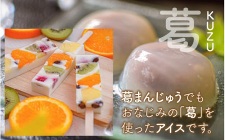葛アイス【期間限定】新食感！シャリっと もっちり葛アイス フルーツミルクバー 10本入り | くずバー 葛バー 葛アイス くずアイス  小浜市 / 志保重 【配送不可地域：北海道・沖縄・離島】  [BFBF003]