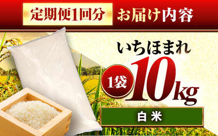 【2か月連続発送】福井県産 いちほまれ 精米 10kg 県産ブランド米 / コメ 白米  米 小浜市 / 梅田東米穀店 [BFEK032]