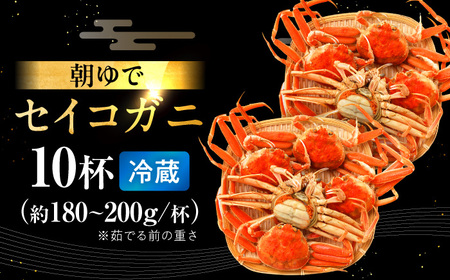 【先行予約/11月7日より順次発送】朝ゆで国産セイコガニ　10杯  【配送不可地域：北海道・沖縄・離島】  [BFAA005]