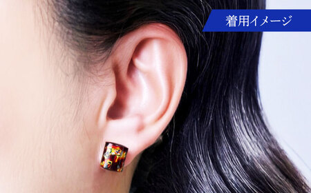 若狭塗ピアス BLOMINA(マホガニー) / ピアス 若狭塗 伝統工芸品 小浜市 / 若狭塗センター [BFEE006]