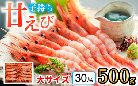 子持ち甘えび 約30尾×1箱（500ｇ）  【配送不可地域：北海道・沖縄・離島】  [BFAA049]