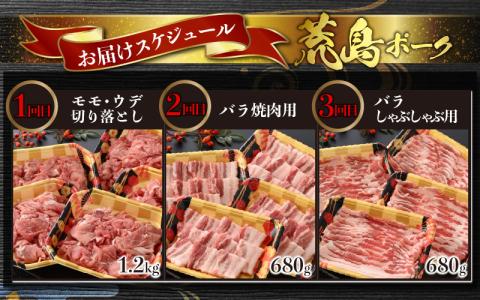 【肉の定期便×6回コース】肉好き大集合！臭みゼロの豚肉「荒島ポーク」食べ比べ 定期便！【福井のブランド豚肉】[F-054001]