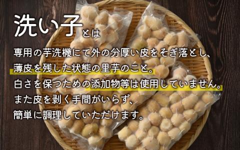 上庄さといも 洗い子 2kg（500g × 4袋）【冷蔵】減農薬・減化学肥料の特別栽培里芋 農家直送 煮物に便利な小さめサイズ[A-004009]