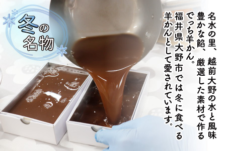 福井県大野市 冬の名物 でっち羊かん (お菓子のひろせ 水ようかん) 大サイズ(約980g)×2箱