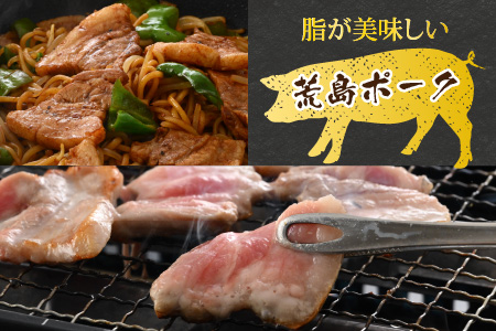【お試しセット】【福井のブランド豚肉】荒島ポーク バラ焼肉用 340g[A-054012]