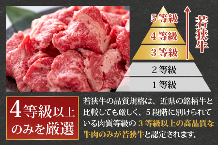 【福井のブランド牛肉】若狭牛切り落とし(モモor肩orバラ)  450g(225g×2パック)【4等級以上】[A-054015]