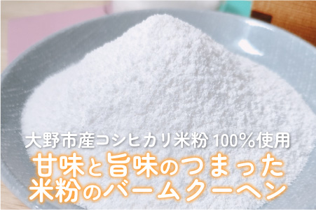 【大野産コシヒカリ生米粉100％使用】バームクーヘン プレーンL ソフトタイプ 道の駅限定【道の駅「越前おおの 荒島の郷」】【バームクーヘン工房 森のこしかけ】[A-068003]