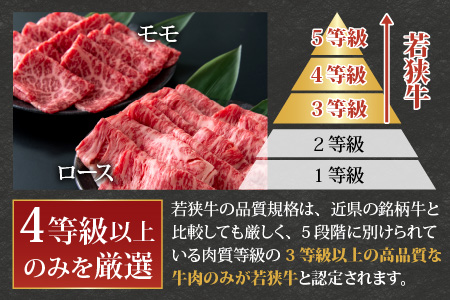 【福井のブランド牛肉】若狭牛すき焼き食べ比べセット  1kg(ロース500g×1パック・モモ500g×1パック)【4等級以上】[E-054001]
