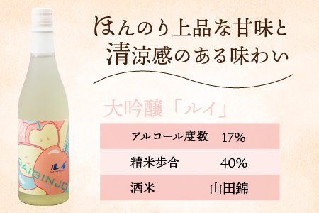 【受賞シリーズ】優秀賞作品６代目初作品 大吟醸 「ルイ」720ml （木箱入り）[A-047003]