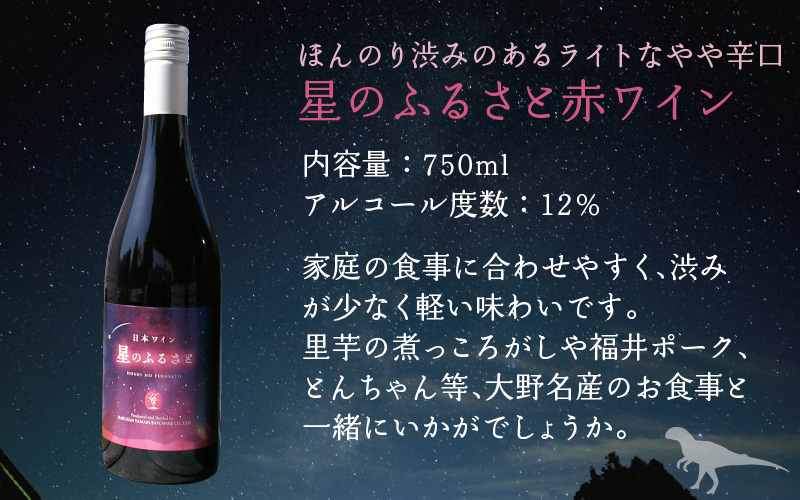 星のふるさとワイン 赤・白セット[A-021010]