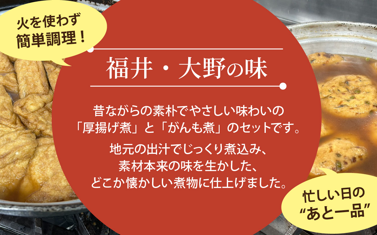 【福井・大野の味】福井・大野の味 じっくり煮物Bセット2種類(計8袋入)　[A-054039]