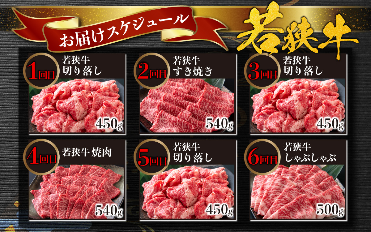 【肉の定期便×12回コース】肉好き大集合！若狭牛食べ比べ 定期便！【福井のブランド牛肉】【4等級以上】[O-054001]