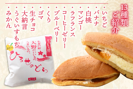 ひろせの生どら（生クリームどら焼）バラエティセット 13個入り [A-035003]