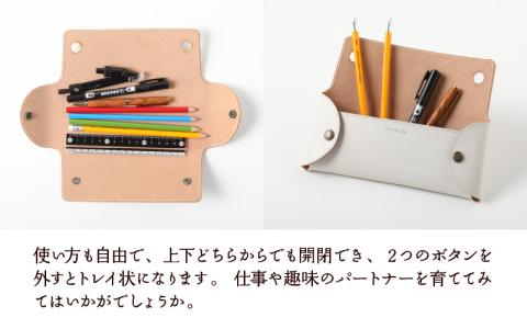 使い込んで育てる「大人の本革ペンケース」【ブラック】