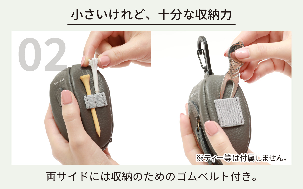 ぷっくりとしたゴルフボールケース・白