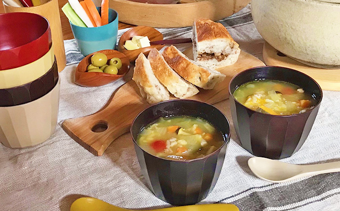 フリーカップ　しのぎ艶消透焦茶色[B-028001]