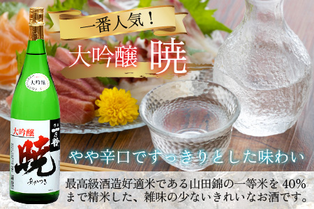 奥越前大野 日本酒 清酒『一乃谷』限定大吟醸 仁兵衛・大吟醸 暁 飲み比べ 1.8L × 2本[E-046001]
