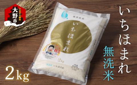 【福井のブランド米】【令和7年産 新米】【特A獲得】いちほまれ 無洗米 2kg × 1袋[A-054024]