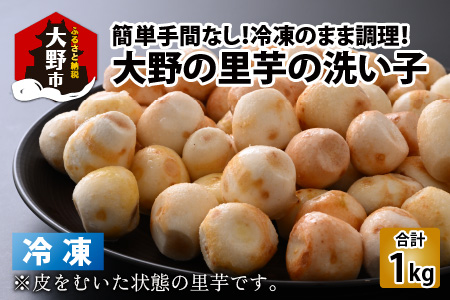【令和7年産 収穫開始！】簡単手間なし！冷凍のまま調理！大野の里芋の洗い子 1kg×1袋[A-001045]