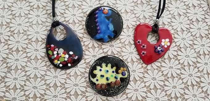 自然豊かな大野市で七宝焼き体験