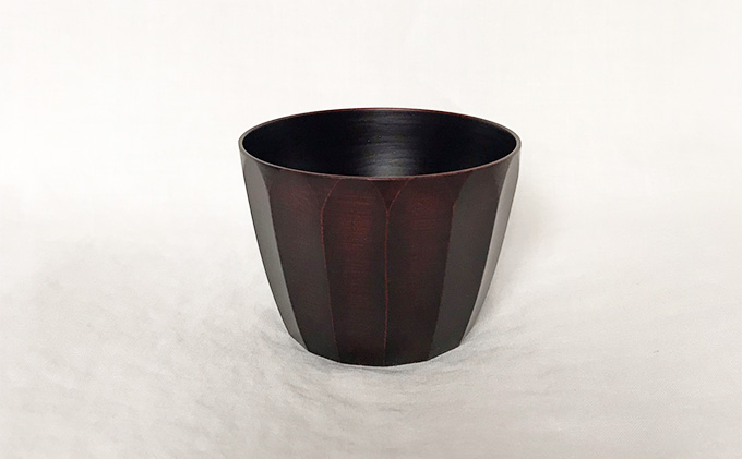 フリーカップ　しのぎ艶消透焦茶色[B-028001]