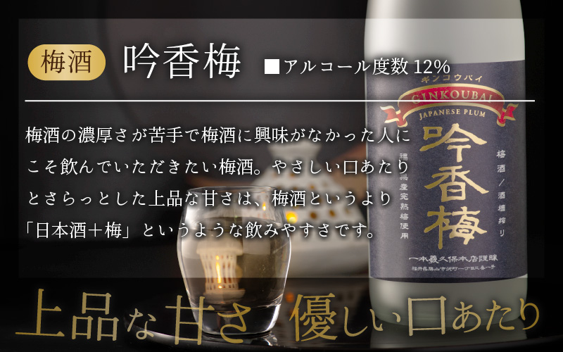 福井県産梅を使用した梅酒　吟香梅(720ml×2本) [A-008036]