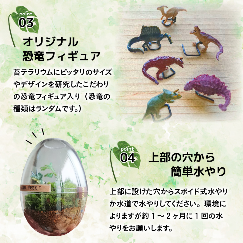 恐竜＋苔＋天然石が作り出す、癒やしの自然空間！ ジュラリウム手作りキット [B-070001]