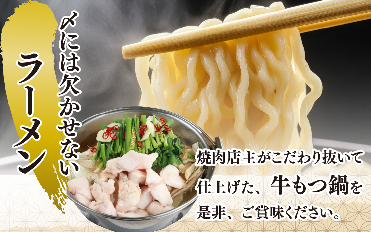 焼肉店主がこだわり抜いて仕上げた、牛もつ鍋（濃縮魚介スープ付）×1セット（2人前） [A-082002]