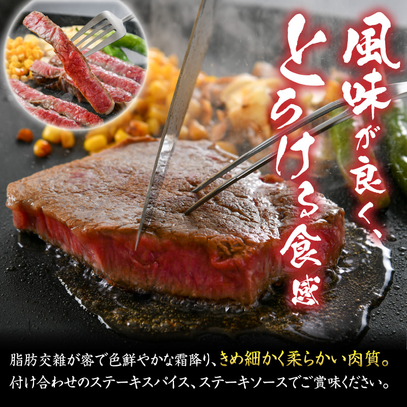 福井県産若狭牛ステーキ(モモ肉)約200g×3枚&やみつき焼肉300gセット [B-012008]