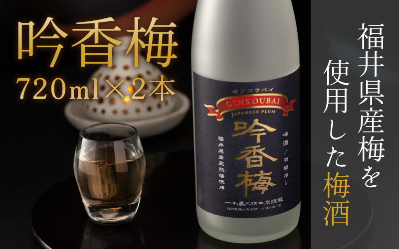 福井県産梅を使用した梅酒　吟香梅(720ml×2本) [A-008036]