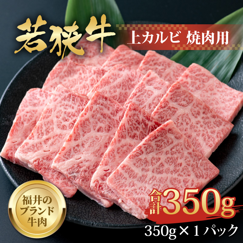 【福井のブランド牛肉】若狭牛 上カルビ 焼肉用 350g×1パック [B-058001]