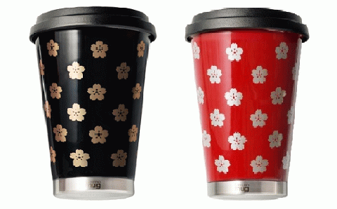 うるしモバイルタンブラー　さくら　黒 黒