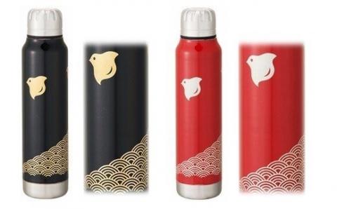 うるしアンブレラボトル　波千鳥　黒 黒