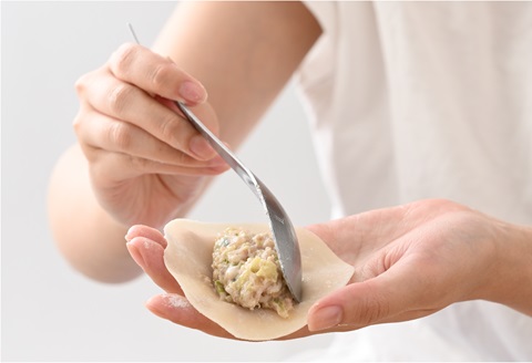 鹿児島県黒豚かしら肉使用 御園餃子 冷凍　手作りセット (餡500g、皮25枚)×2個