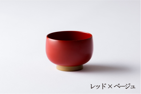 aisomo cosomo 小鉢　食卓を彩る小鉢＜100%天然漆＞【老舗塗師屋創業230年】 レッド×ベージュ レッド×ベージュ