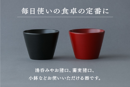 越前硬漆　水月器　黒 黒