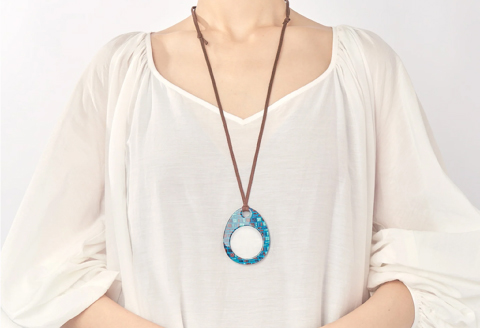 ＜KISSO＞Pendant Loupe egA　マリンブルー マリンブルー