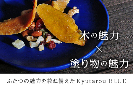 Kyutarou BLUE 両面丸皿 爽 爽