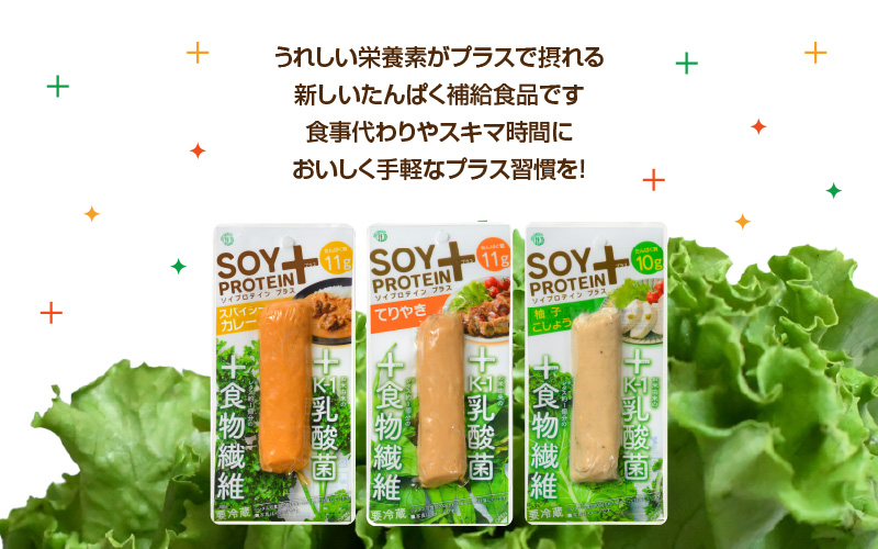 SOY PROTEIN＋ ソイプロテインプラス バータイプ 各フレーバー8個　計24個 / スパイシーカレー / てりやき / 柚子こしょう 3フレーバー 24個（60g × 24個）