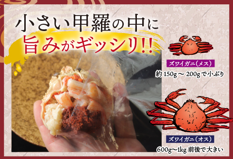 【最新の冷凍技術】越前がに「せいこがに」身出し甲羅盛り 70g × 2杯 70g × 2杯