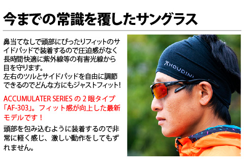 鼻パッドのない「エアフライ」＊男女兼用　AF-303モデル　ブラック ブラック