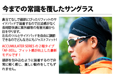 鼻パッドのない「エアフライ」＊男女兼用　AF-303モデル　ホワイト ホワイト