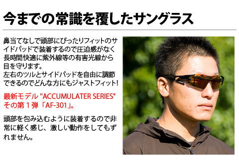 鼻パッドのない「エアフライ」＊男女兼用　AF-301モデル　ブラック ブラック