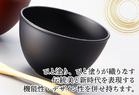 和洋ボウルペアスプーンセット 吟朱・黒 食洗機対応・レンジ対応