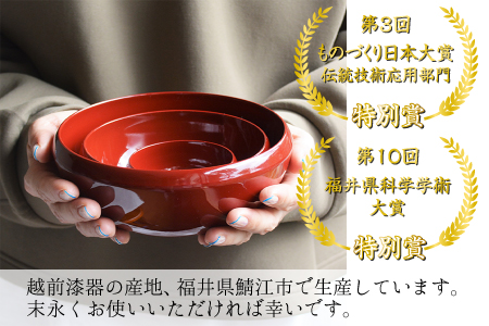 越前漆器 鉄鉢(てっぱつ)入り子鉢3点セット