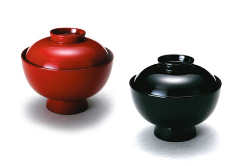 越前漆器『高仙才雑煮椀　1客』 総朱 総朱