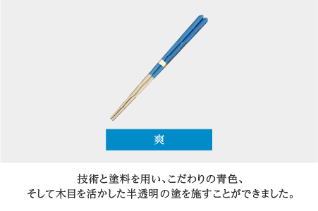 Kyutarou BLUE 箸23cm 爽 爽