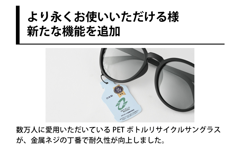 PETリサイクルサングラス　偏光調光レンズ仕様 G003