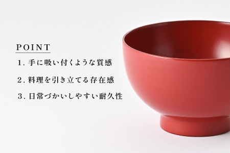 日常使いに最適な木製100%天然漆の汁椀「漆琳堂の真塗り椀」/ 白 白